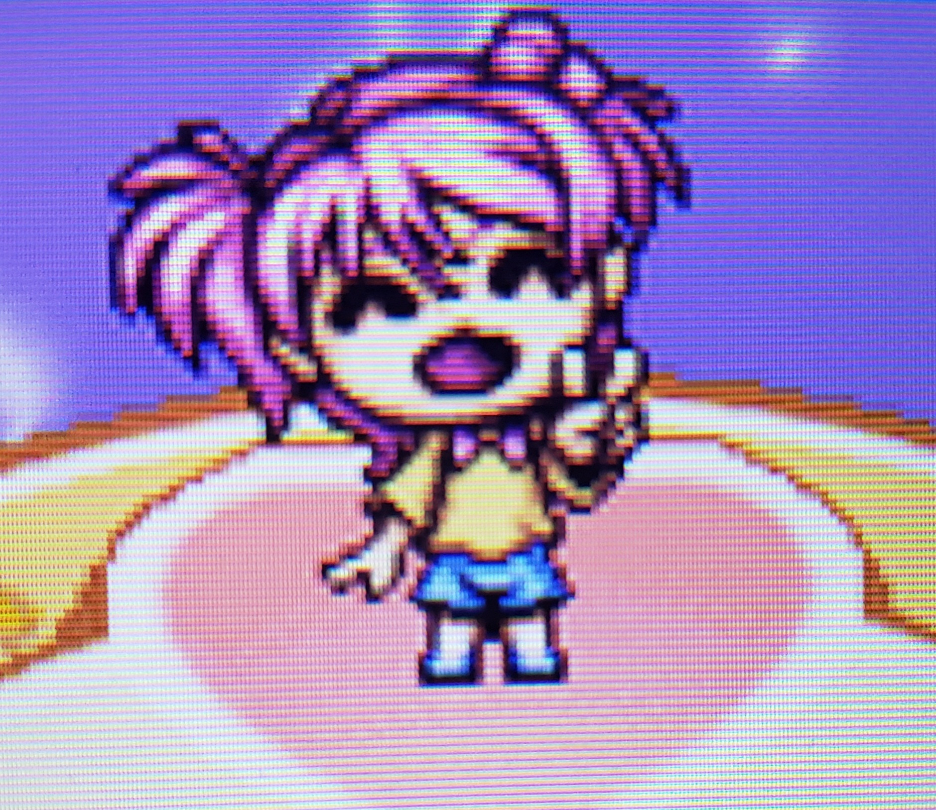 super cool keira with a peace sign